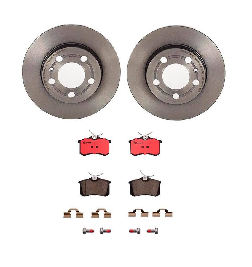 Audi Brembo Brake Kit - Pads and Rotors Rear (239mm) (Ceramic) 8E0698451L - Brembo 1541099KIT